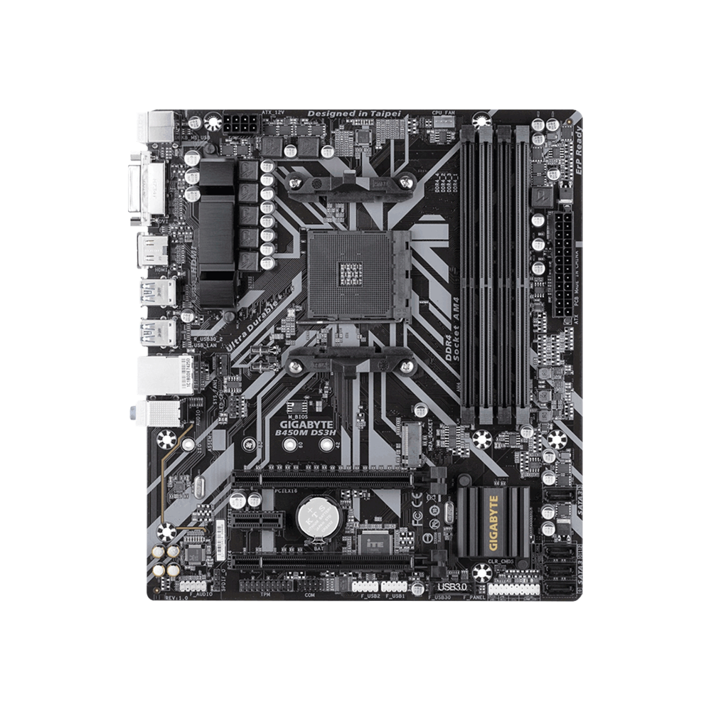 Tarjeta Madre Gigabyte micro ATX B450M DS3H (rev. 1.0), S-AM4, AMD B450, HDMI, 64GB DDR4 para AMD