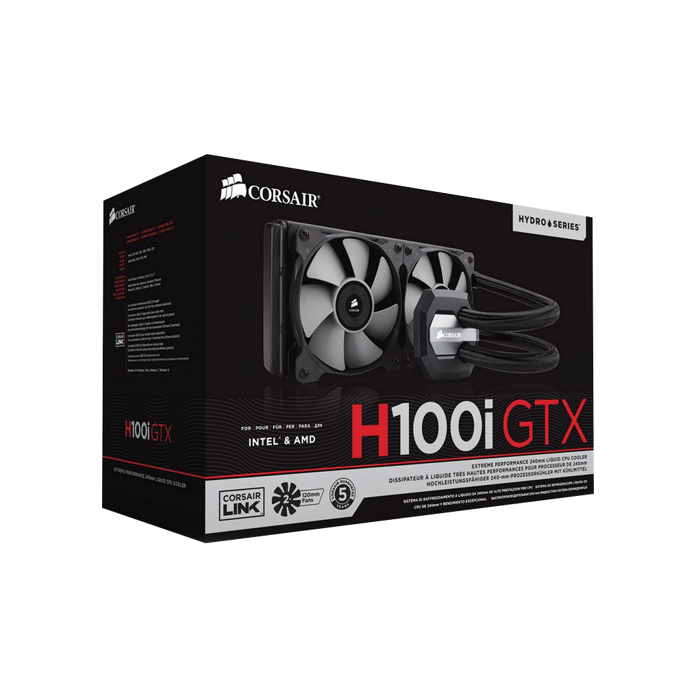 Enfriamiento Líquido Corsair Hydro CW-9060025-WW para CPU, 120mm, 2435RPM