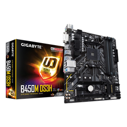 [B450M DS3H/NEW] Tarjeta Madre Gigabyte micro ATX B450M DS3H (rev. 1.0), S-AM4, AMD B450, HDMI, 64GB DDR4 para AMD